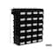 Triton Products Wall Storage Unit with (24) 7-3/8" L x 4-1/8" W x 3" H Black Bins & Wall Mount Rails 3-220BKWS - alternate 2